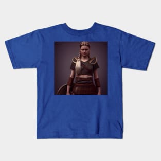 Viking Shield Maiden Kids T-Shirt